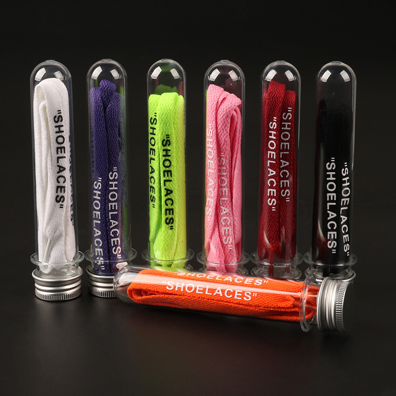 鞋带SHOELACES字母英文运动鞋扁彩色黑白双面男AJ1小白鞋印花潮