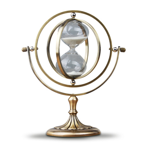 Creative retro glass hourglass timer globe decoration ornaments desktop time hourglass ornaments gifts