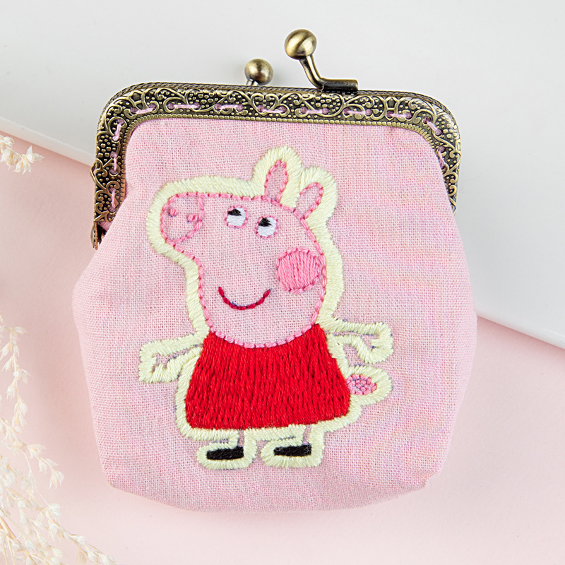 Bolsa de oro bordado hecho a mano material bolsa de regalo hecho a mano bricolaje tela kit de herramientas de costura