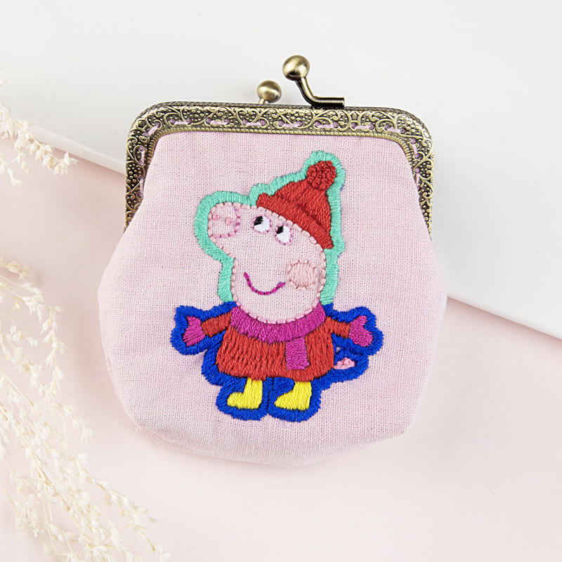 Bolsa de oro bordado hecho a mano material bolsa de regalo hecho a mano bricolaje tela kit de herramientas de costura