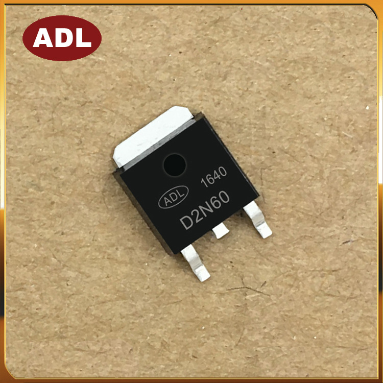 奥德利 贴片 MOS场效应管 D2N60 2A600V TO-252 进口芯片 厂家