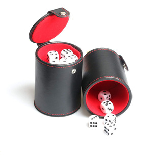 Spot Double -layer Dice Cuce Cute Double -слоя тихой пятно цветной чашки Pu Velvet Clate Can Can Store Dice Cup Cup