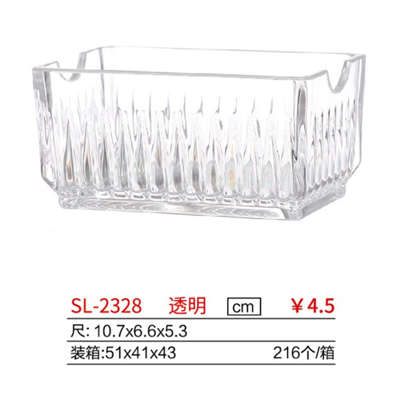 Nuevo titular de bolsa de azúcar acrílico transparente negro