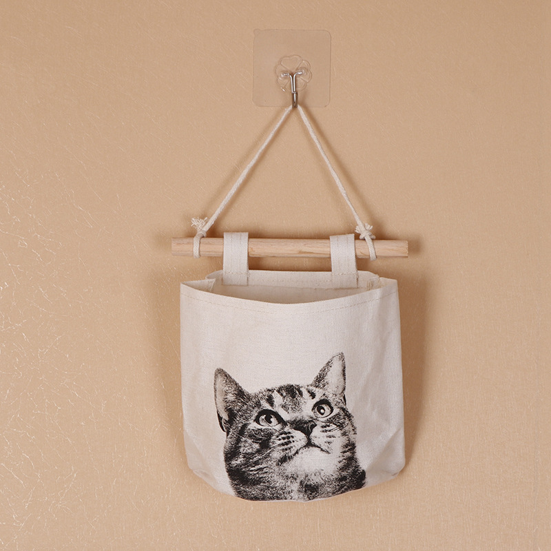 Color de lino solo bolsillo multi-Bolsillo colgante bolsa hogar bolsa nueva zakka almacenamiento bolsa al por mayor