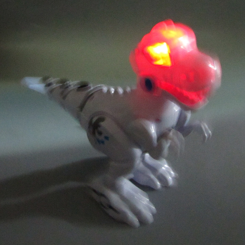 Nueva maquinaria eléctrica pequeño Tyrannosaurus simulación sonido automático luz música puesto venta al por mayor juguetes