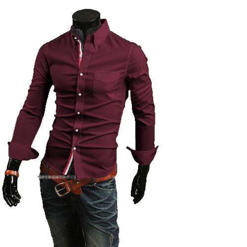 Foreign Trade Shirt 2022 Men's Casual Shirt Ribbon Decoration Fashion Simple Shirt 9007
