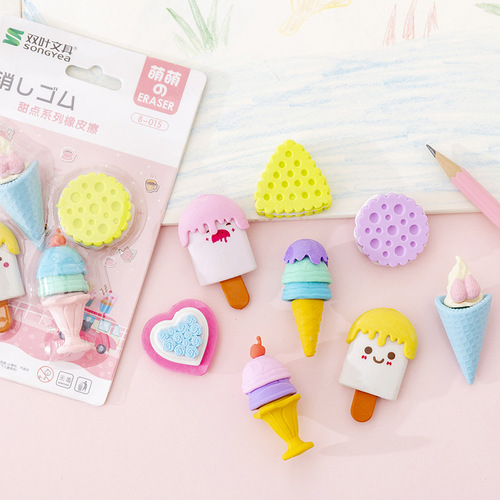 Boxed erasers, cute little prizes, cartoon animal erasers wholesale, primary school students stationery gifts and prizes wholesale T