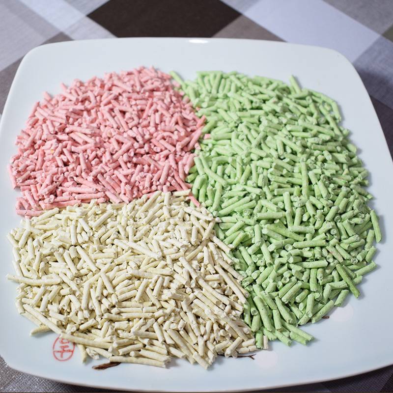 Tofu para mascotas arena para gatos desodorante para gatos té verde sabor original tofu arena vacío sin polvo segundo grupo arena para gatos entrega de fábrica