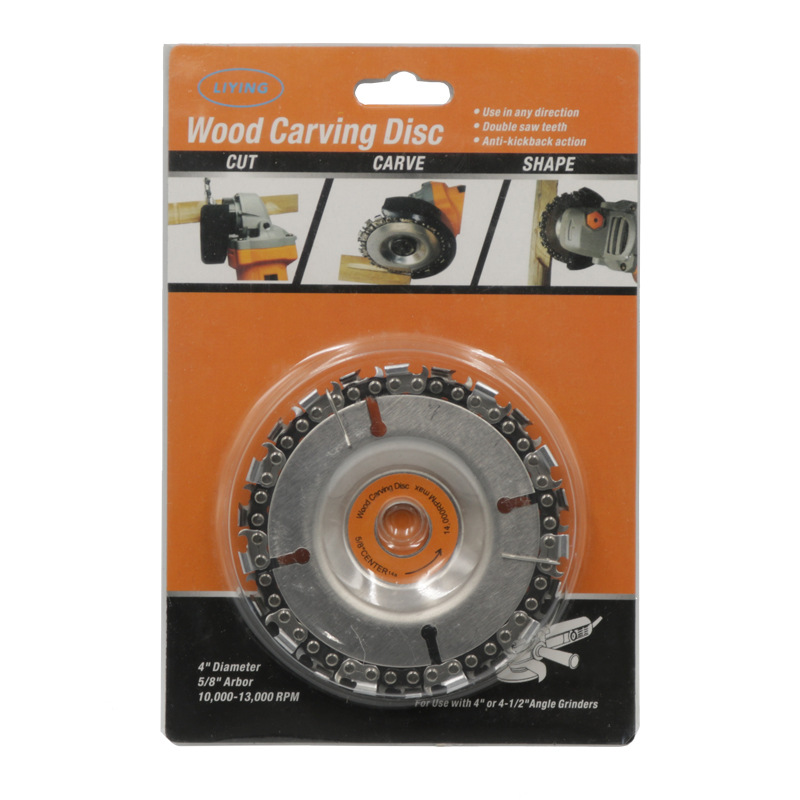 4英寸角磨机用链条盘 木工油锯盘切割片木材开槽锯片电工工具配件