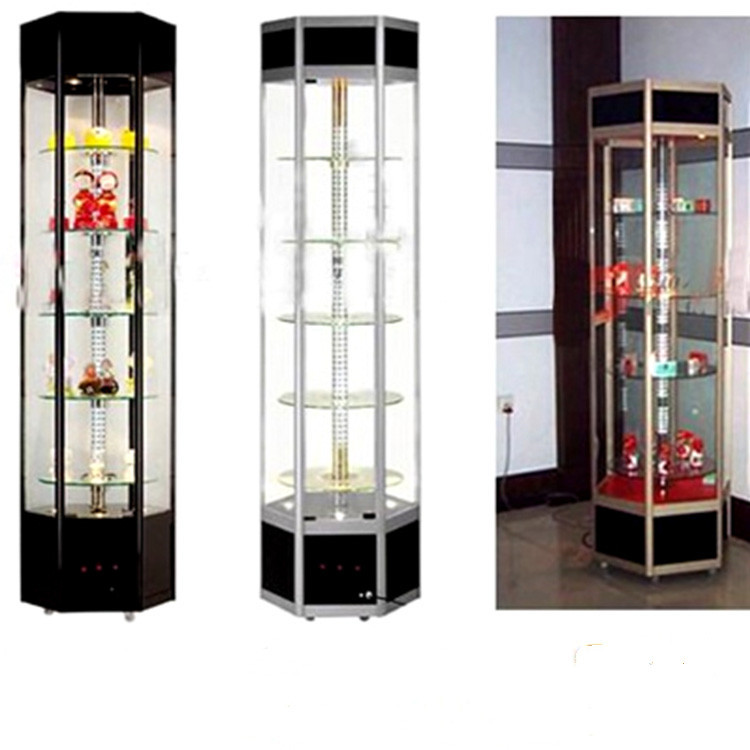 旋转货架饰品展柜交易会展柜六角柜精品展柜展示柜展销会展架