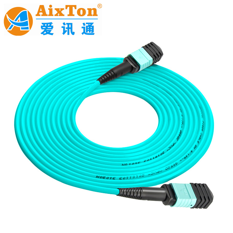 MPO MTP光纤跳线 8芯12芯24芯多模OM3 OM4 OM5低损 数据中心跳线