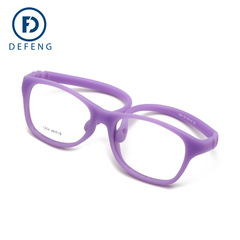 1254兒童眼鏡框方形全硅膠無螺絲近視眼鏡架彩色光學無漆眼鏡歐標