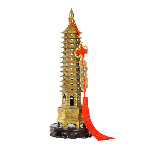 Brass Wenchang Tower Ornaments 99th Floor 13th Floor Study Desktop Decoration Crafts Manufacturer Wholesale