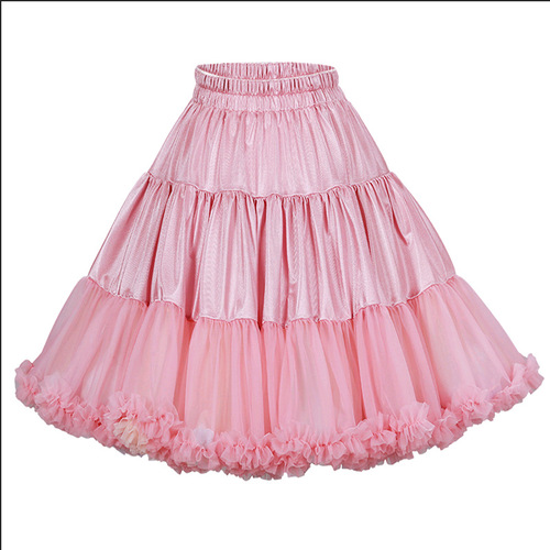 Plus size TUTU skirt lolita skirt support rainbow fart parent-child outfit soft gauze Lolita dress marshmallow mesh skirt