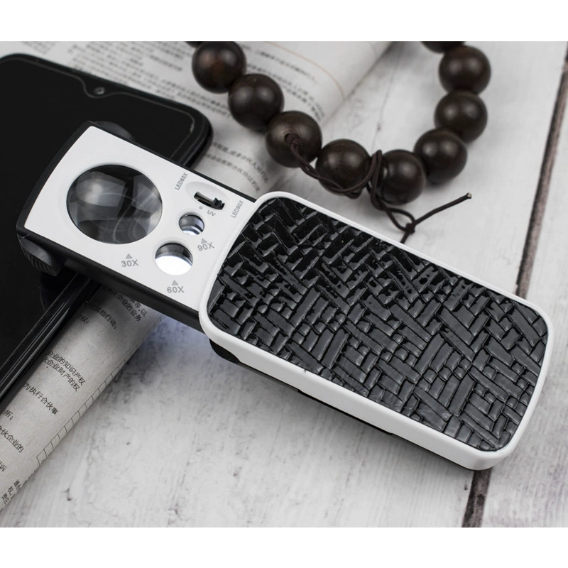 30 раз 60 раз 90 раз 2 LED1 УФ-детектор денег свет портативный тянуть антикварный драгоценный камень идентификация увеличительное стекло