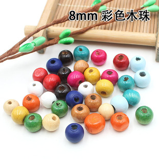 diy�Ʒ������϶�ɫ�o�� �����Wľ���ֹ������ɫľ��8MM