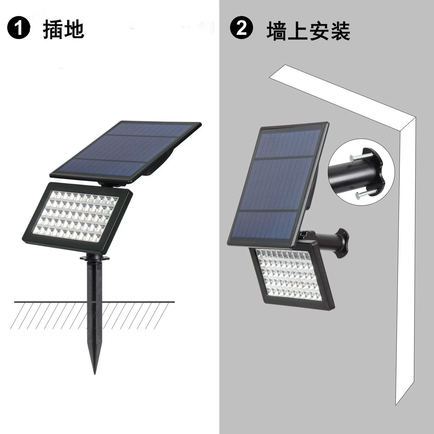 Garden lights solar-powered, LED spotlight, travel lamp for gazebo, (Cross-border trading), high power
