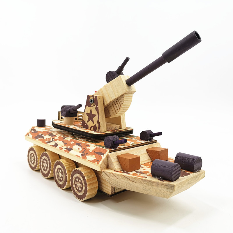 wooden realistic armored car