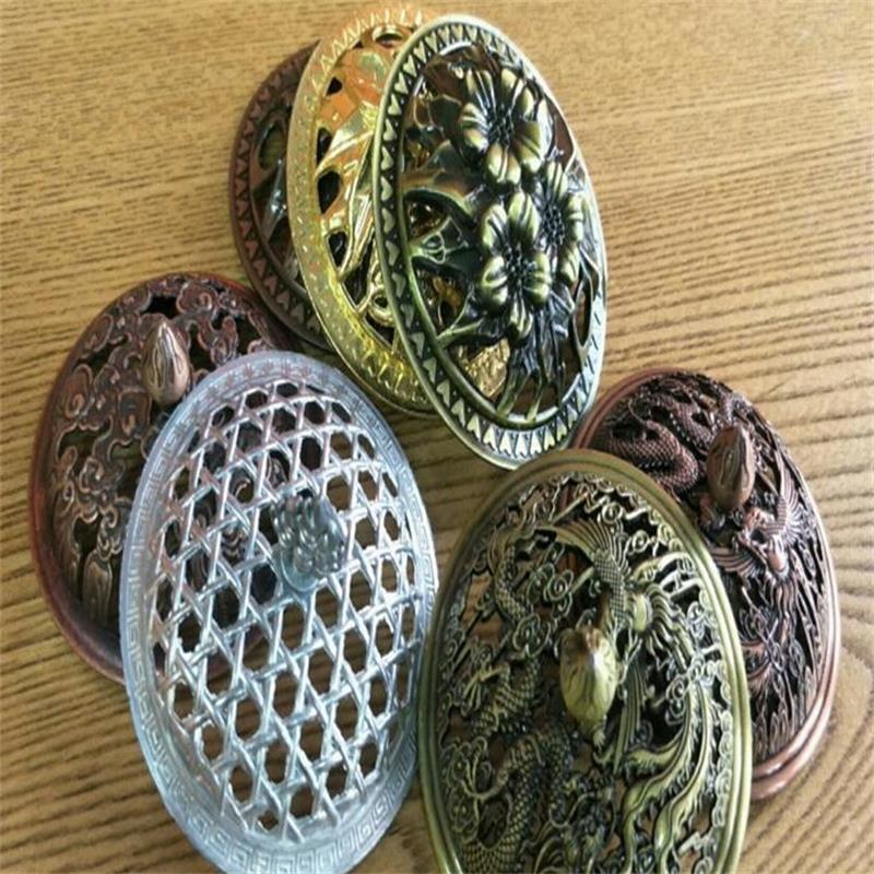 Wholesale incense burner cover incense burner mesh cover auspicious cloud cover wave cover triple flower dragon phoenix incense ceremony hardware accessories