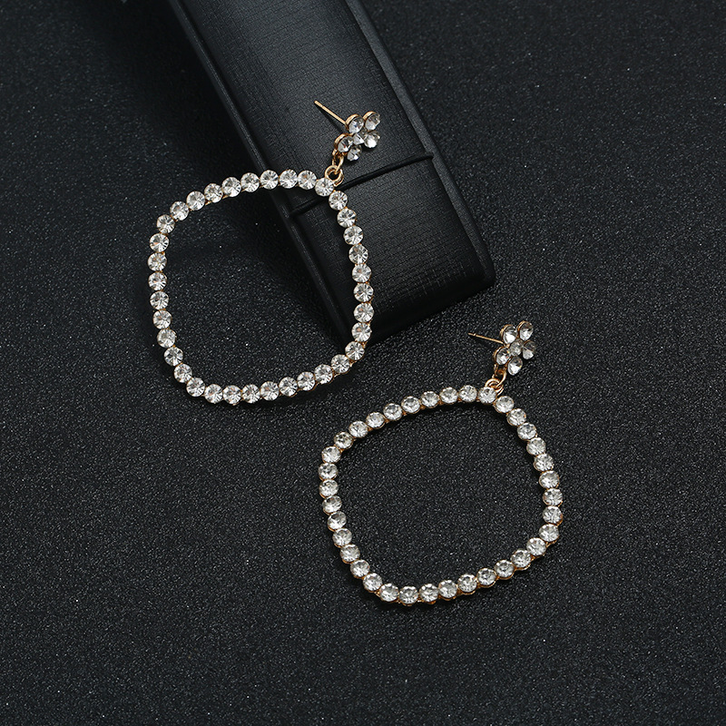 Creative fashionable geometric square trend earrings