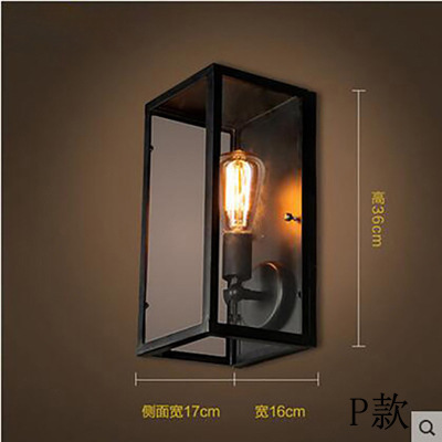 American country retro restaurante bar dormitorio pasillo balcón escaleras lámpara de pared pasillo almacén de alambre de hierro Birdcage lámpara de pared