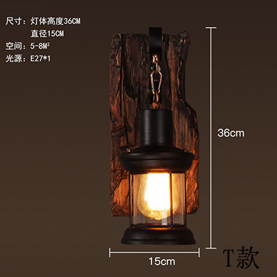 American country retro restaurante bar dormitorio pasillo balcón escaleras lámpara de pared pasillo almacén de alambre de hierro Birdcage lámpara de pared