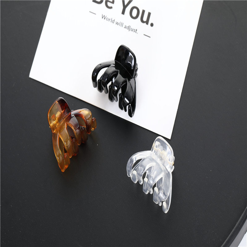 Corea del Sur sandía agarrar joyería de los niños coreanos pequeño pulpo horquilla ABS negro brillante moda en stock ventas directas