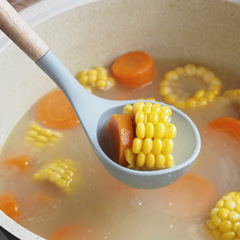 Amazon 12-piece silicone kitchen utensil set with wooden handles, non-stick cooking spoon, frying spatula, colander, kitchen utensils