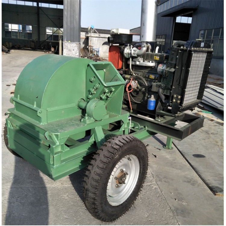 400移动柴油式木材粉碎机 松木杂木方木粉碎机 木屑锯末机