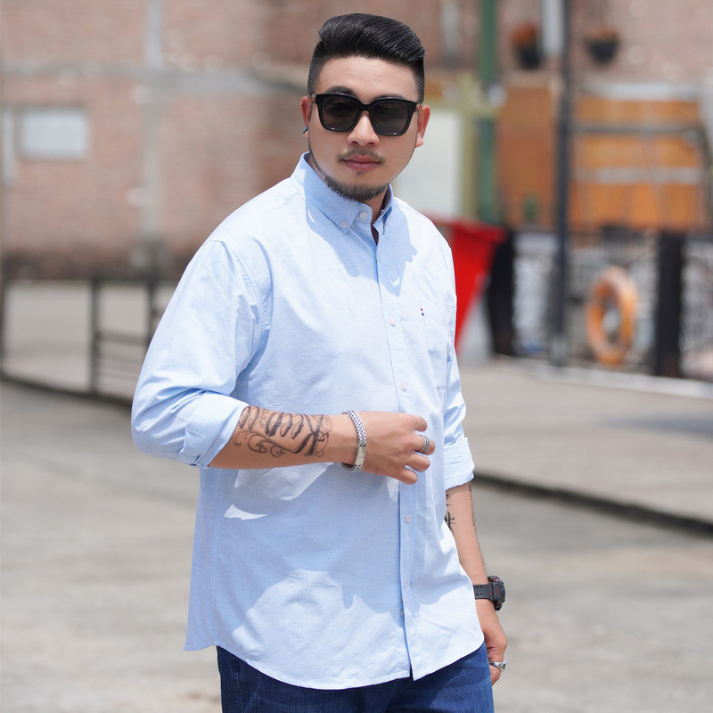 Pioneer Wolf plus size Men's Long-sleeved Shirt Free of Ironing and Fat Plus Plus Business Casual All-match Multi-color Shirt Chubby Autumn Pioneer Wolf plus size Men's Long-sleeved Shirt Free of Ironing and Fat Plus Plus Business Casual All-match Multi-color Shirt Chubby Autumn
