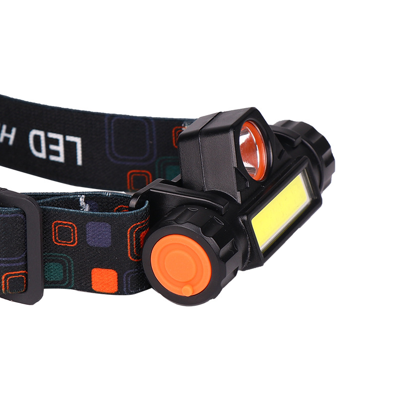 Cross-border New XPE+COB Mini Rechargeable With Magnet Work Light Outdoor Head-mounted Lightweight Headlamp_desvips.com