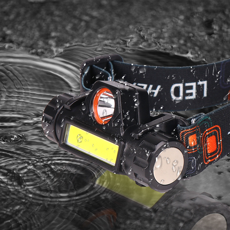 Cross-border New XPE+COB Mini Rechargeable With Magnet Work Light Outdoor Head-mounted Lightweight Headlamp_desvips.com