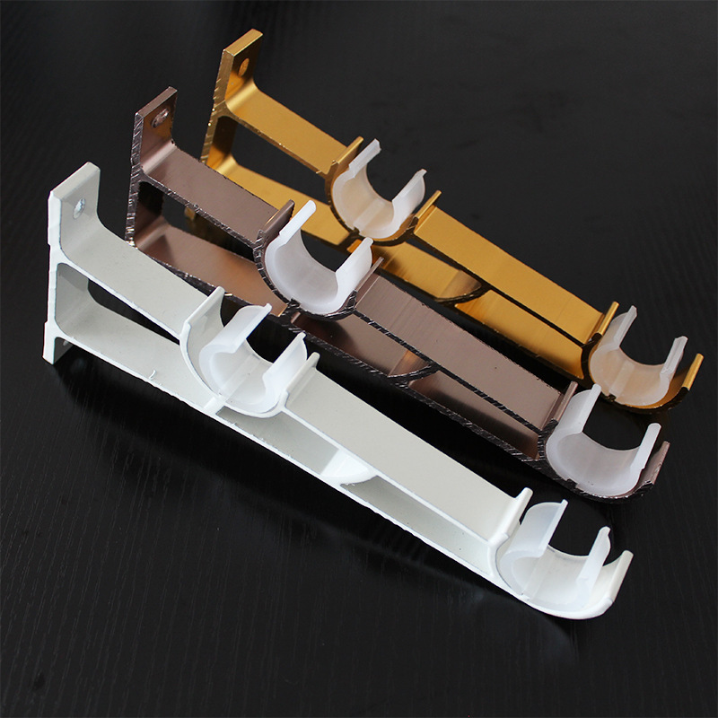 Double-Sided Bracket Roman Rod Bracket Curtain Bracket Aluminum Alloy Installation Bracket Base Manufacturer Direct Supply Discount