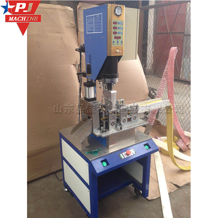 自动超声波松紧带焊接机织带切带机百洁布刷碗布焊接切割一体机