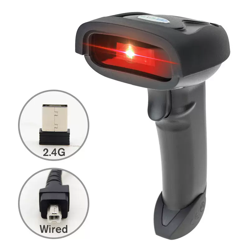 镭达K2无线2.4G扫描枪快递超市收银激光扫码器快递巴枪条码枪