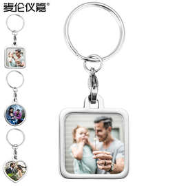 独立站亚马逊钥匙扣新款照片可定相盒饰品不锈钢源头厂家创意礼品