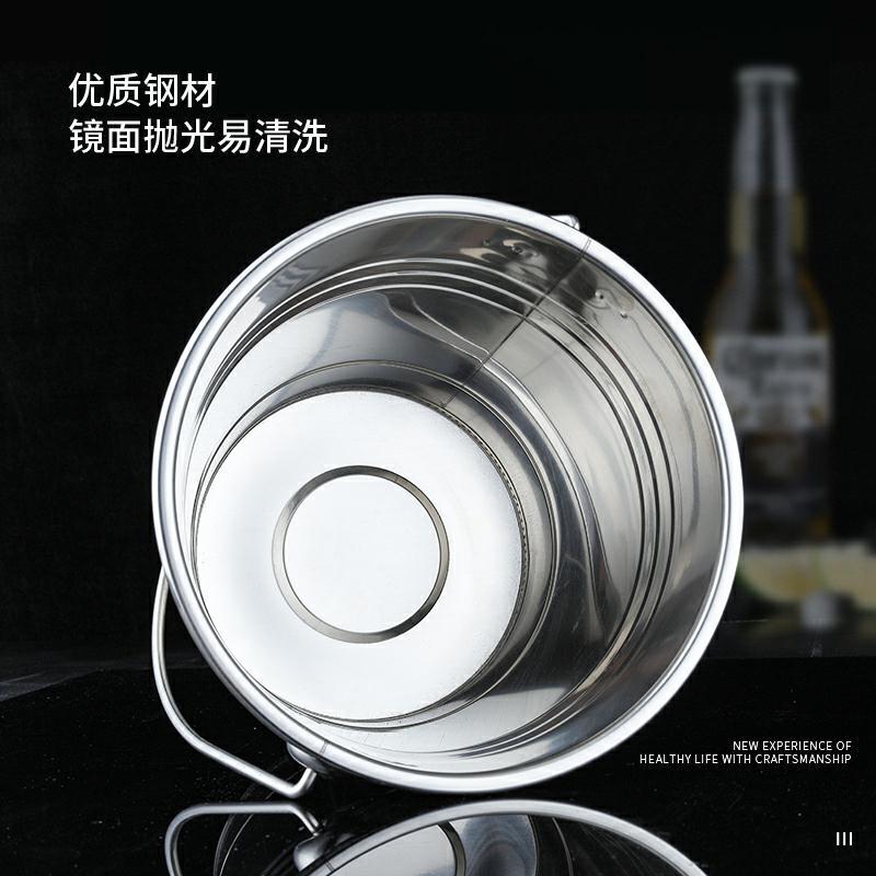 Barril de aceite de acero inoxidable Barril portátil para acampar al aire libre Barril de partículas de hielo Barril de cerveza chapado en oro Barril de hielo de acero inoxidable