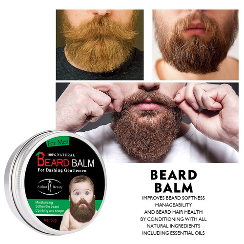 Cross-border Aichun men's no-wash beard balm conditioner nourishing beard styling cream wholesale beard balm