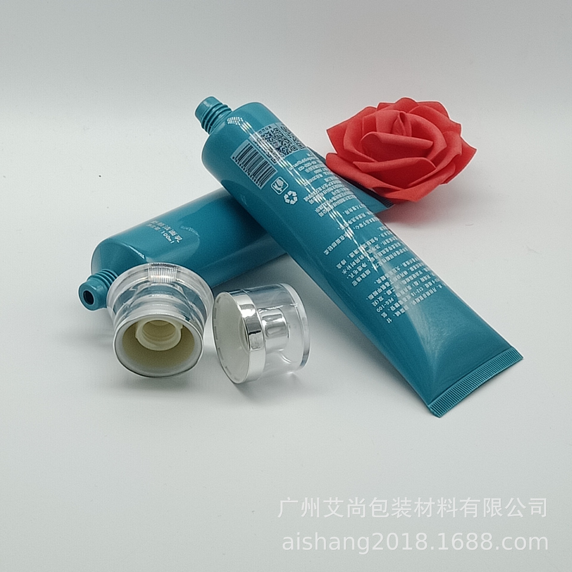 化妆品塑料软管包装洗面奶包材PE材质120g管亚克力包印厂家直销
