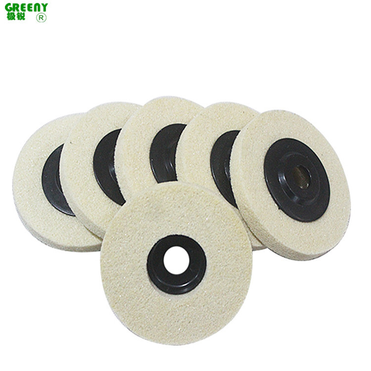 4寸白色角向尼龙轮100型磨光机纤维轮抛光轮耐磨镜面尼龙角磨片