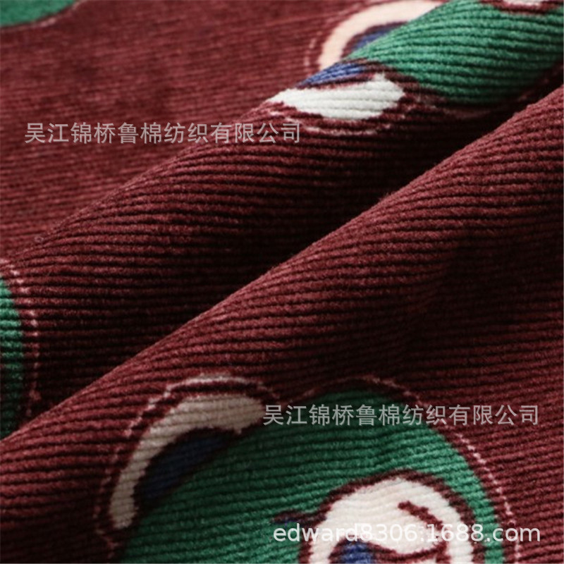 인쇄 된 브로케이드 폴리 에스테르 코듀로이 16 탄성 심지 스트립 자카드 유성 마 벨벳 합성 모래 방출 11 피트 21W