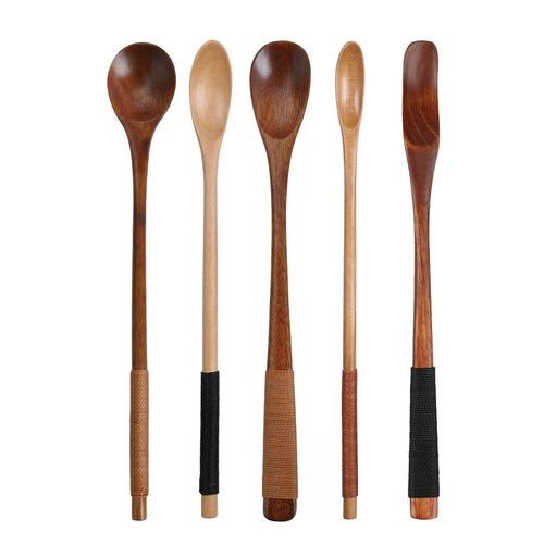 Japanese Handcrafted Wood Spoons, Long-handled Coffee Spoon, Ladle, Honey Spoon, Condiment Spoon, Stirring Stick Spoon - Wholesale