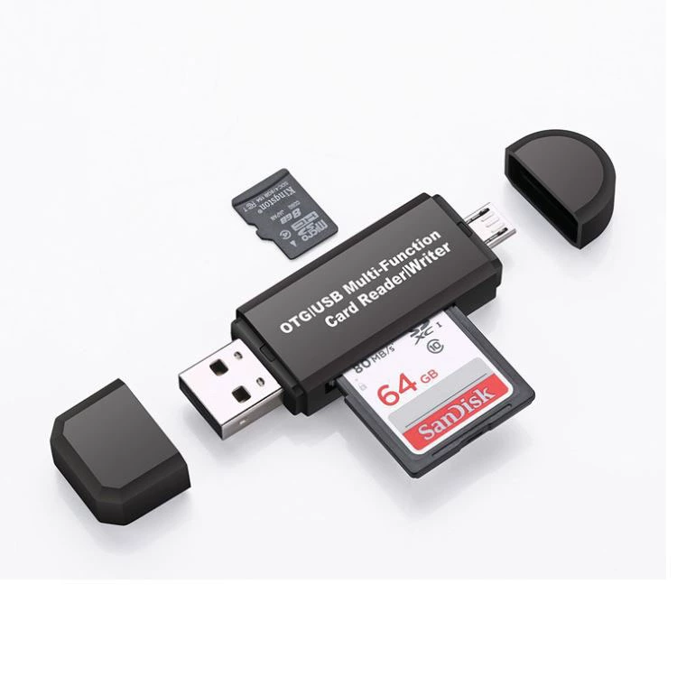 Computer reader SD/TF memory card multi -function OTG mobile phone micro USB card reader factory wholesale