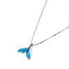 Pendant, fashionable necklace, blue epoxy resin, Korean style, wholesale