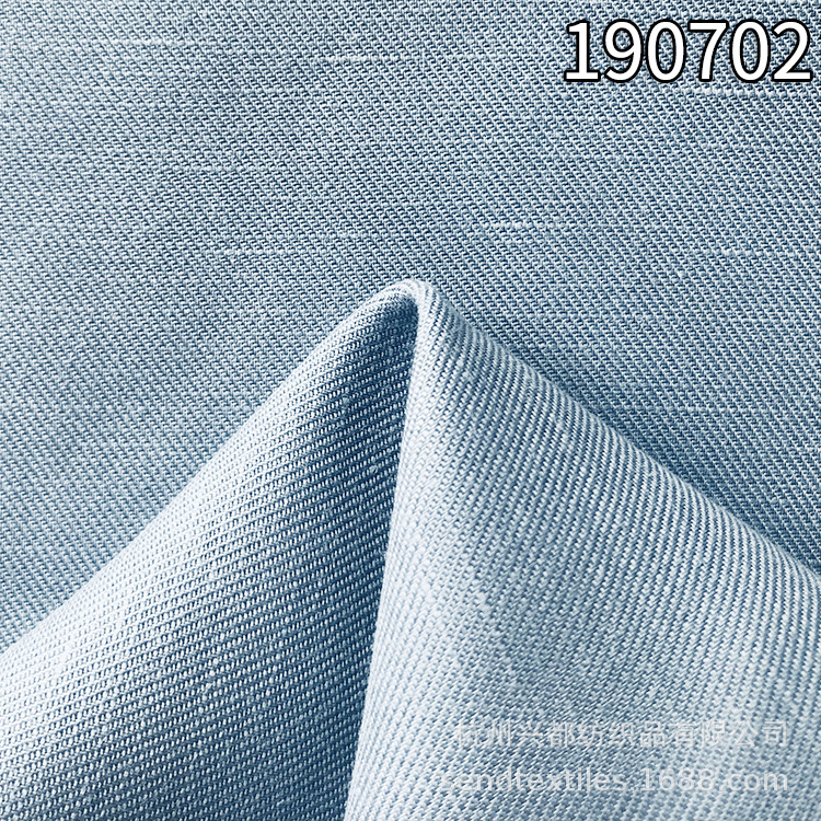 天丝麻双面斜面料 76%天丝24%麻斜纹面料 春夏休闲时装女装面料