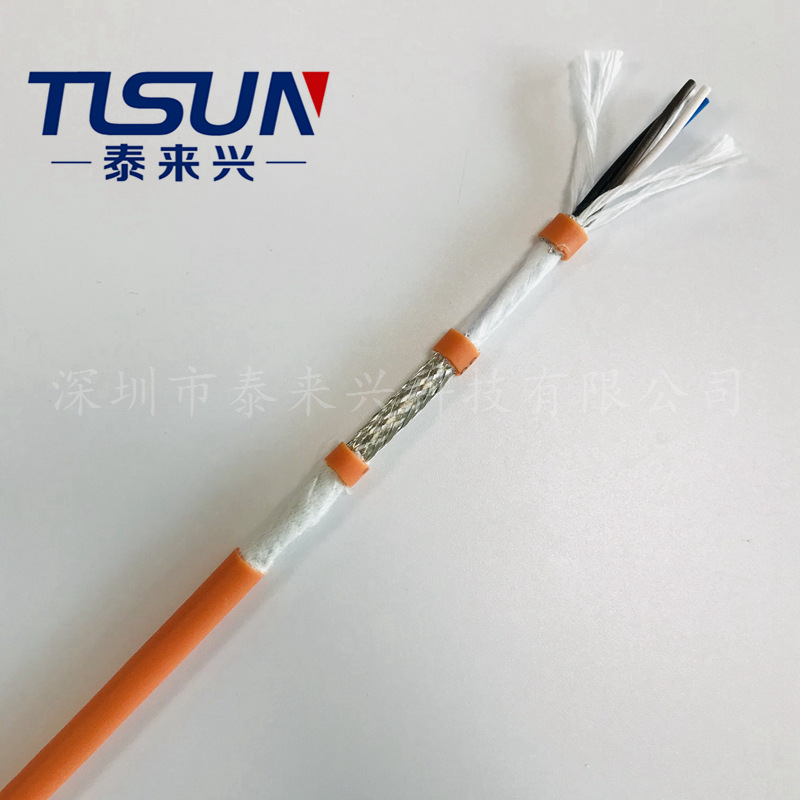 欧标线 TPU外被 耐弯折 4x0.75mn2 PUR-HF-CY 高柔屏蔽拖链电缆