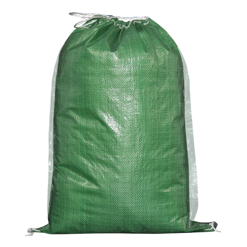 Bolsa tejida impermeable laminada con cordón, bolsa de embalaje para paquetes de mensajería reforzada, bolsa de almacenamiento para ropa y equipaje.