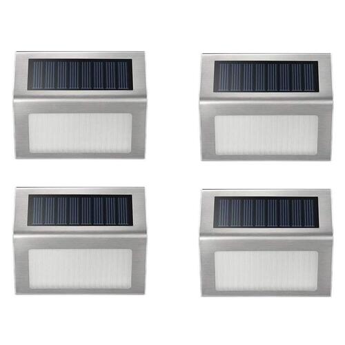 Cross-border solar outdoor garden lights stainless steel stair lights step lights aisle street lights garden decorative wall lights