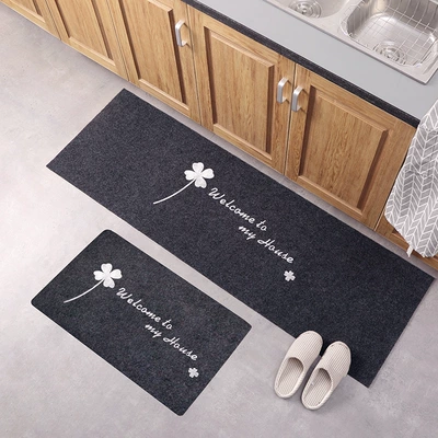Avtomobil döşəmə paspasları, Can Be Shipped in One Piece - printed-gray-clover-white-406040120