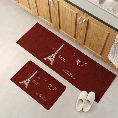 Can Be Shipped in One Piece | Avtomobil döşəmə paspasları - printed-wine-red-iron-tower-white-406040120